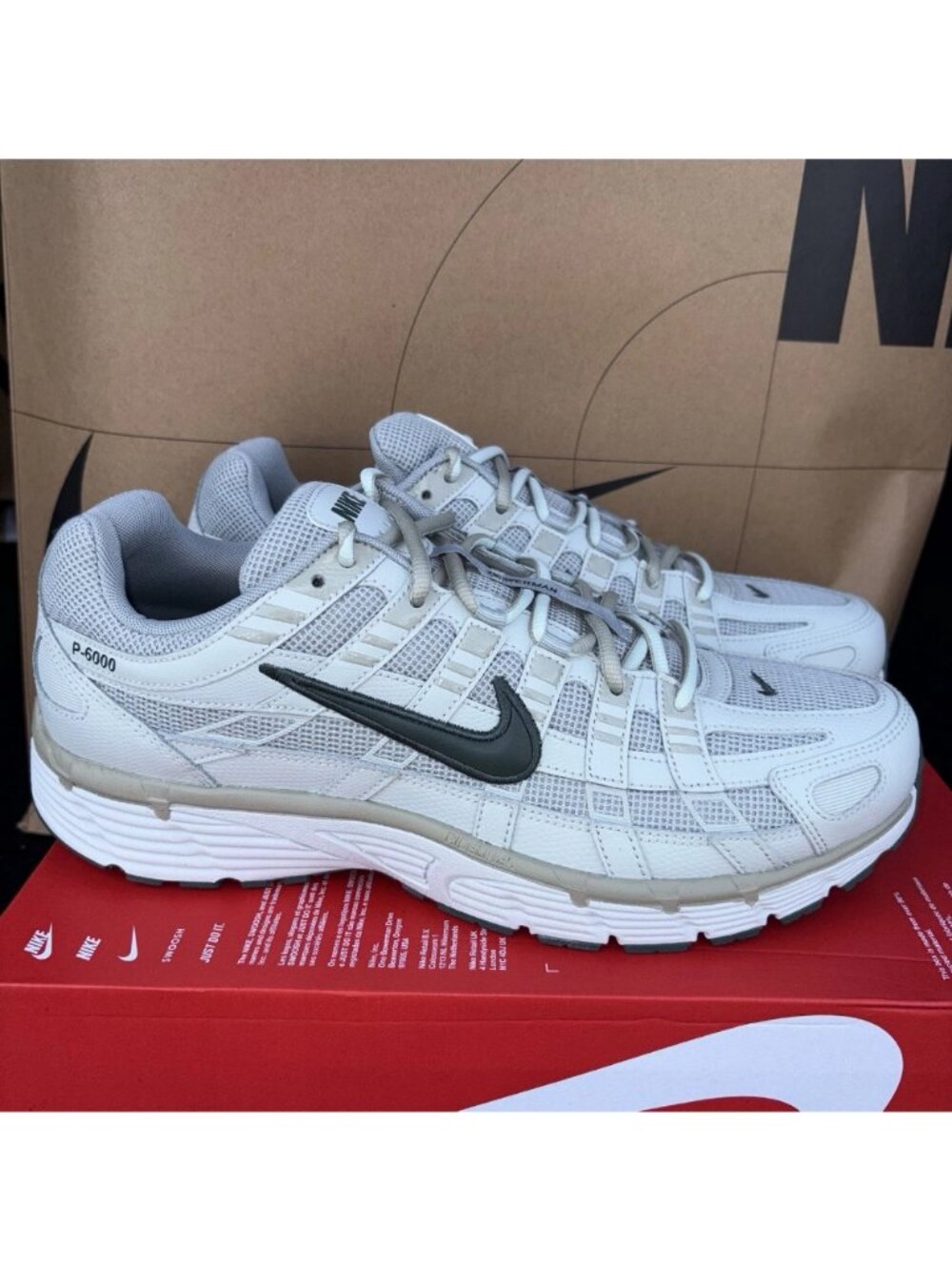 NEW Nike P-6000 PRM IH8042 002 Light Pumice Camo Green Men Size 12.5